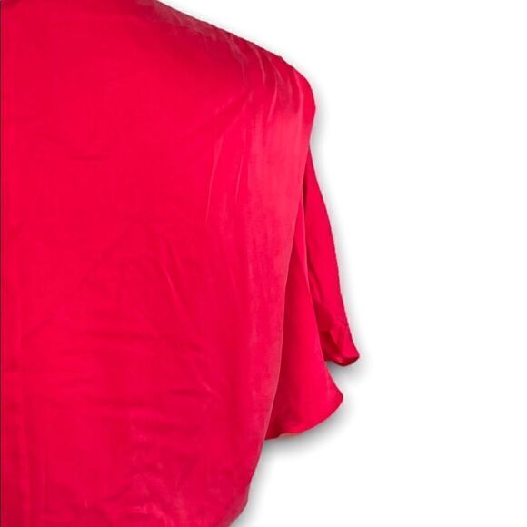 Alice + Olivia | Women’s Livvy Tie-Neck Washed Silk-blend Blouse CrossoverTop XS - Picture 6 of 11